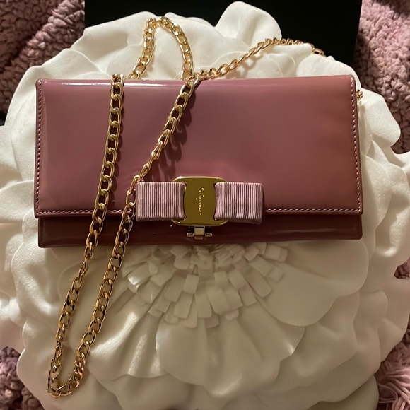 Salvatore Ferragamo Handbags - Salvatore Ferragamo Lavender patent leather long bifold continental wallet🤩🤩